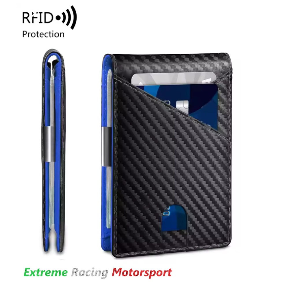 Xtreme Racing Portafogli e Articoli in Ecopelle portafoglio Carbon Look con protezione RFID