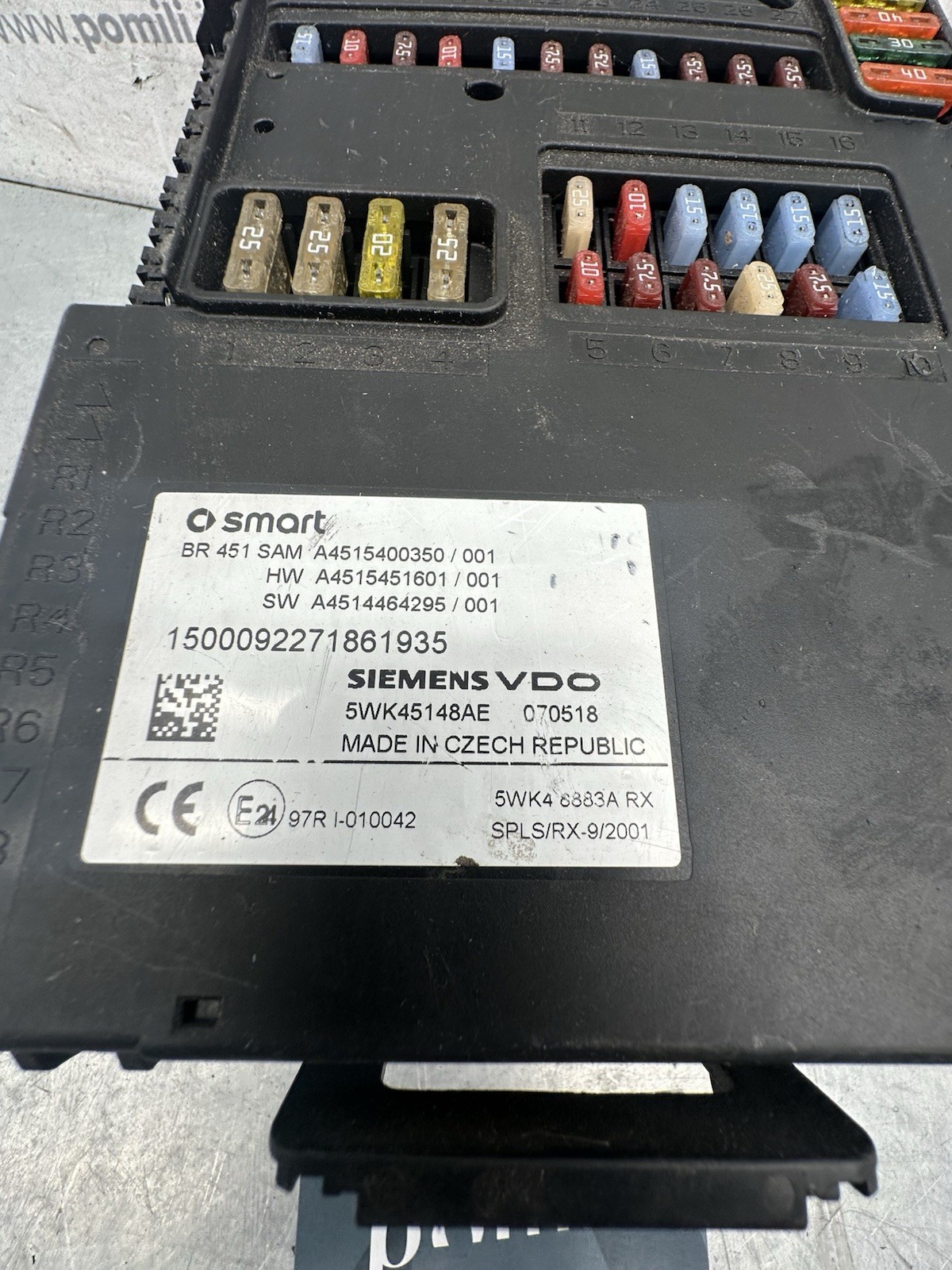 Pomili Centraline Centralina SAM Smart Fortwo 451 A4515400350 usata
