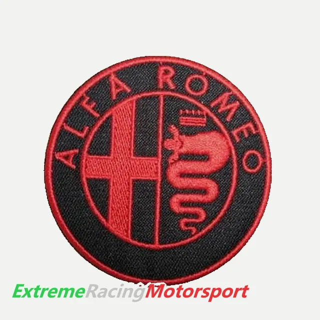 Xtreme Racing Decorazioni Auto e Adesivi Patch Termoadesivo Alfa Romeo ricamato 7 cm