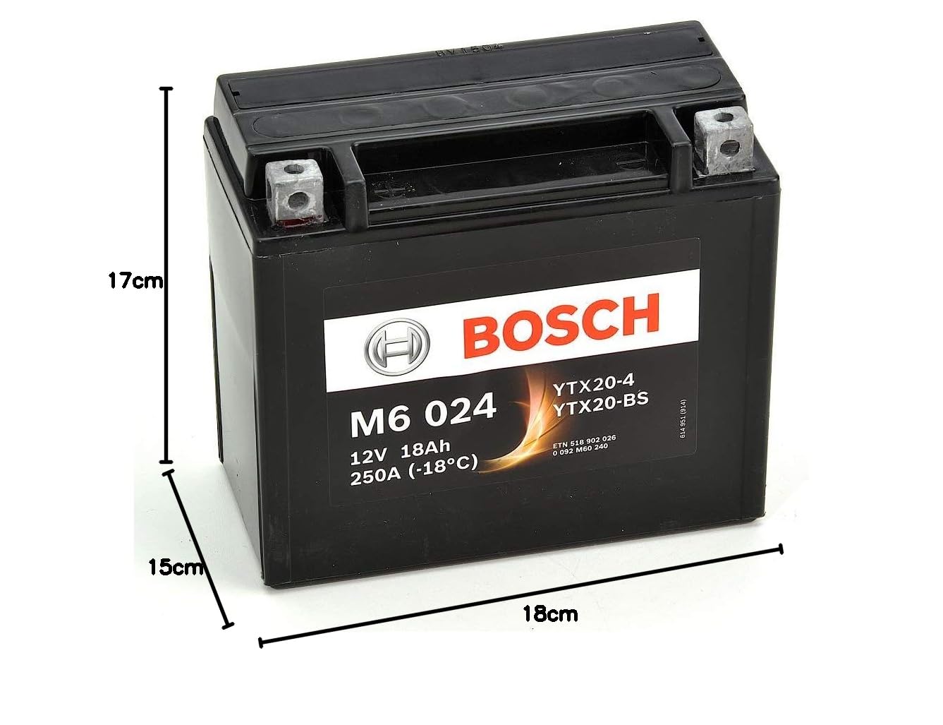 Bosch Batterie 0 092 M60 240 batteria avviamento 12 V 260 A