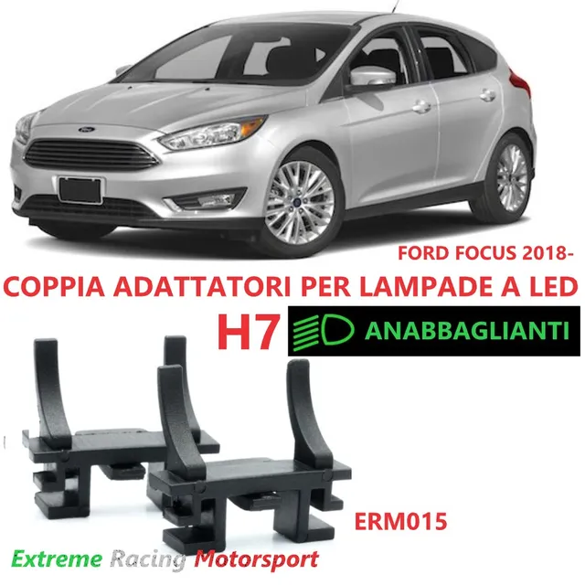 Xtreme Racing Accessori per Illuminazione LED ERM015 adattatori H7 Ford Focus