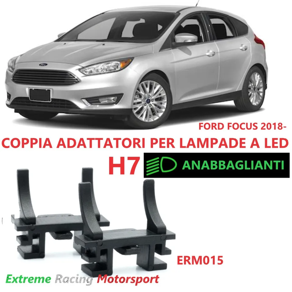 Xtreme Racing Accessori per Illuminazione LED ERM015 adattatori H7 Ford Focus