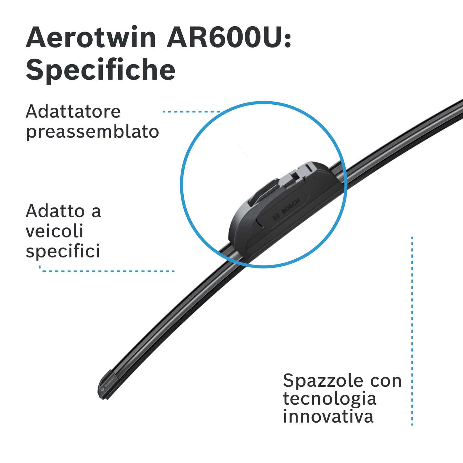 Bosch Spazzole tergicristallo Aerotwin Retrofit AR600U 600 mm