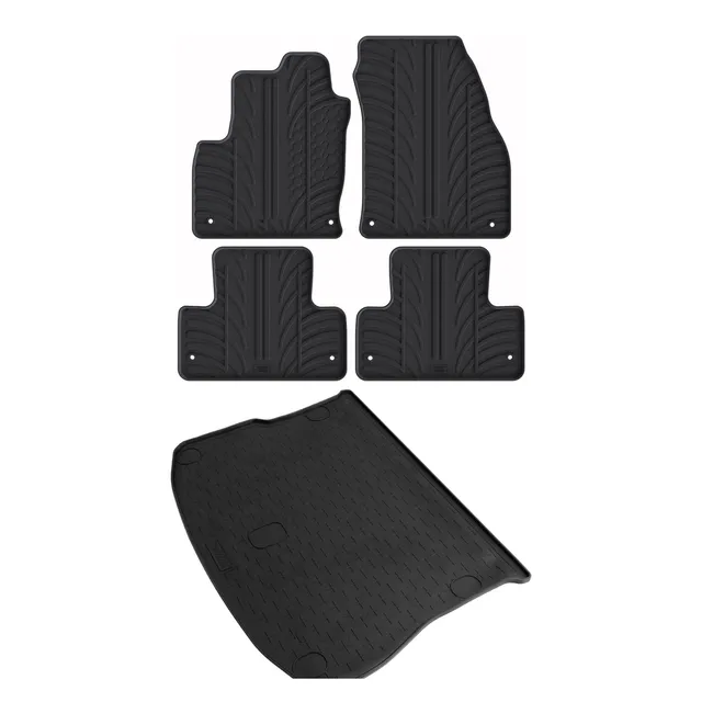 Travall Bundles Land Rover Range Rover Evoque tappetini e vasca baule gomma 2011-2019