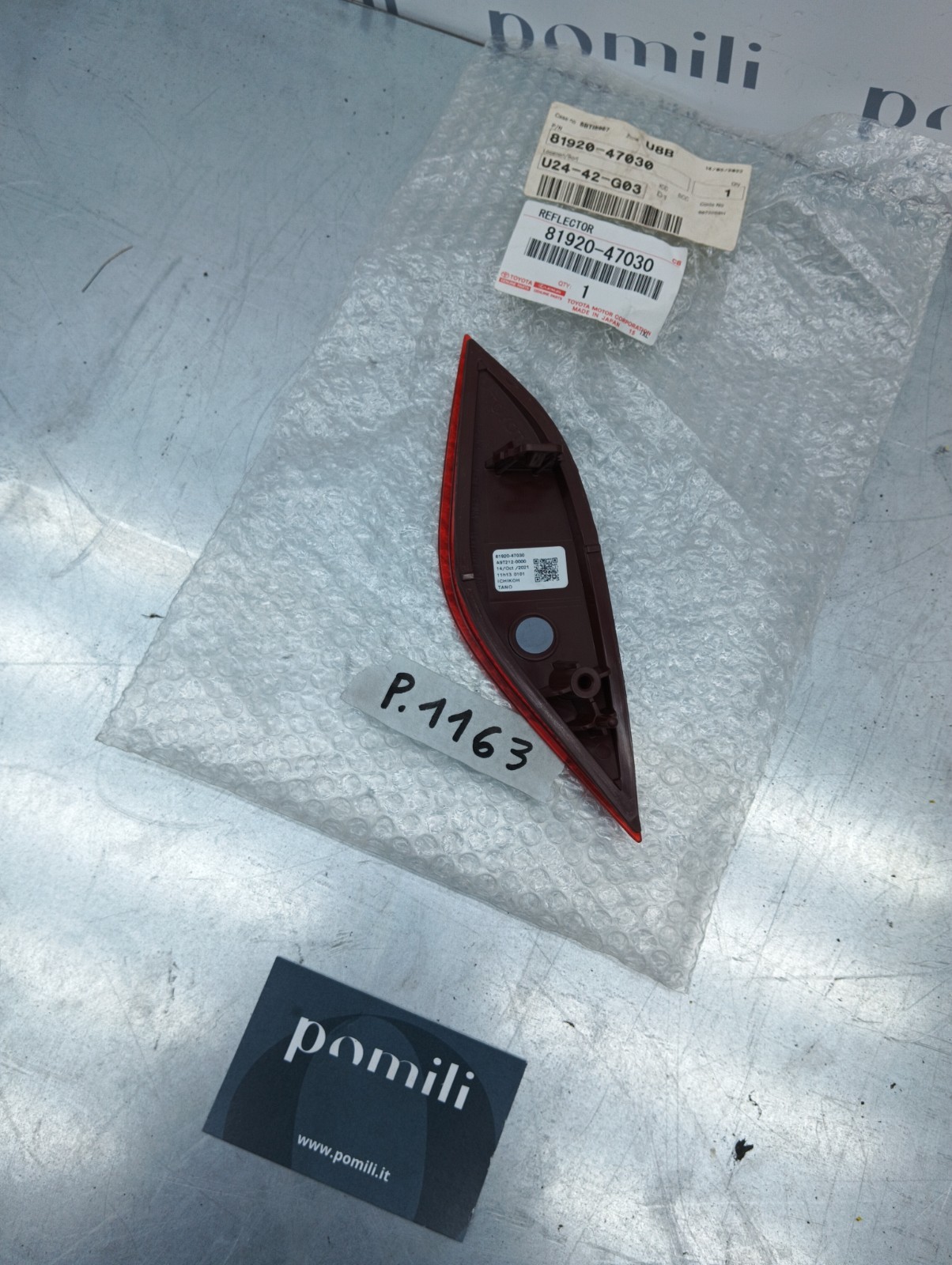 Pomili Fanaleria Toyota Prius riflettore posteriore sinistro nuovo 81920-47030
