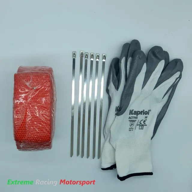 Xtreme Racing Impianto Carburante e Regolatori di Pressione Benda Termica 10 m rossa per scarico