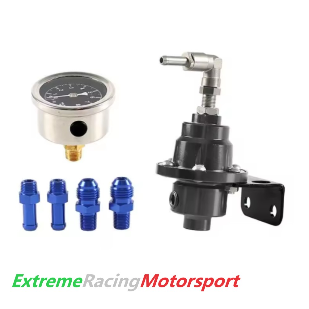 Xtreme Racing Impianto Carburante e Regolatori di Pressione Regolatore Pressione Benzina BLACK regolatore nero