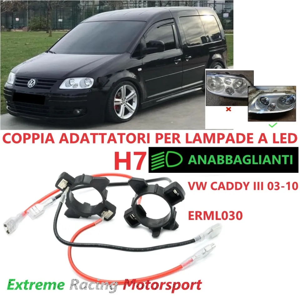 Xtreme Racing Accessori per Illuminazione LED ERML30 VW Caddy III 03-10 adattatori H7