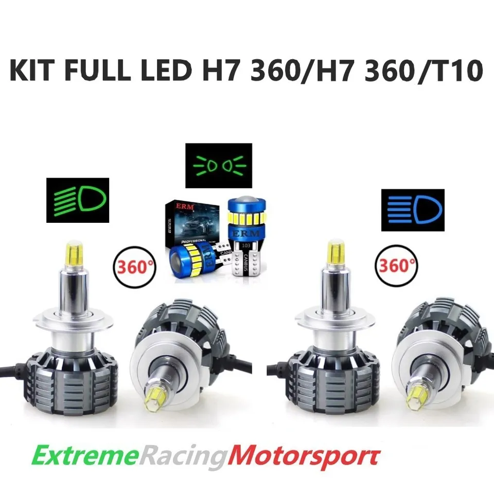 Xtreme Racing Kit Illuminazione LED FULL LED T10/H7 360° 20K anabbaglianti abbaglianti posizione