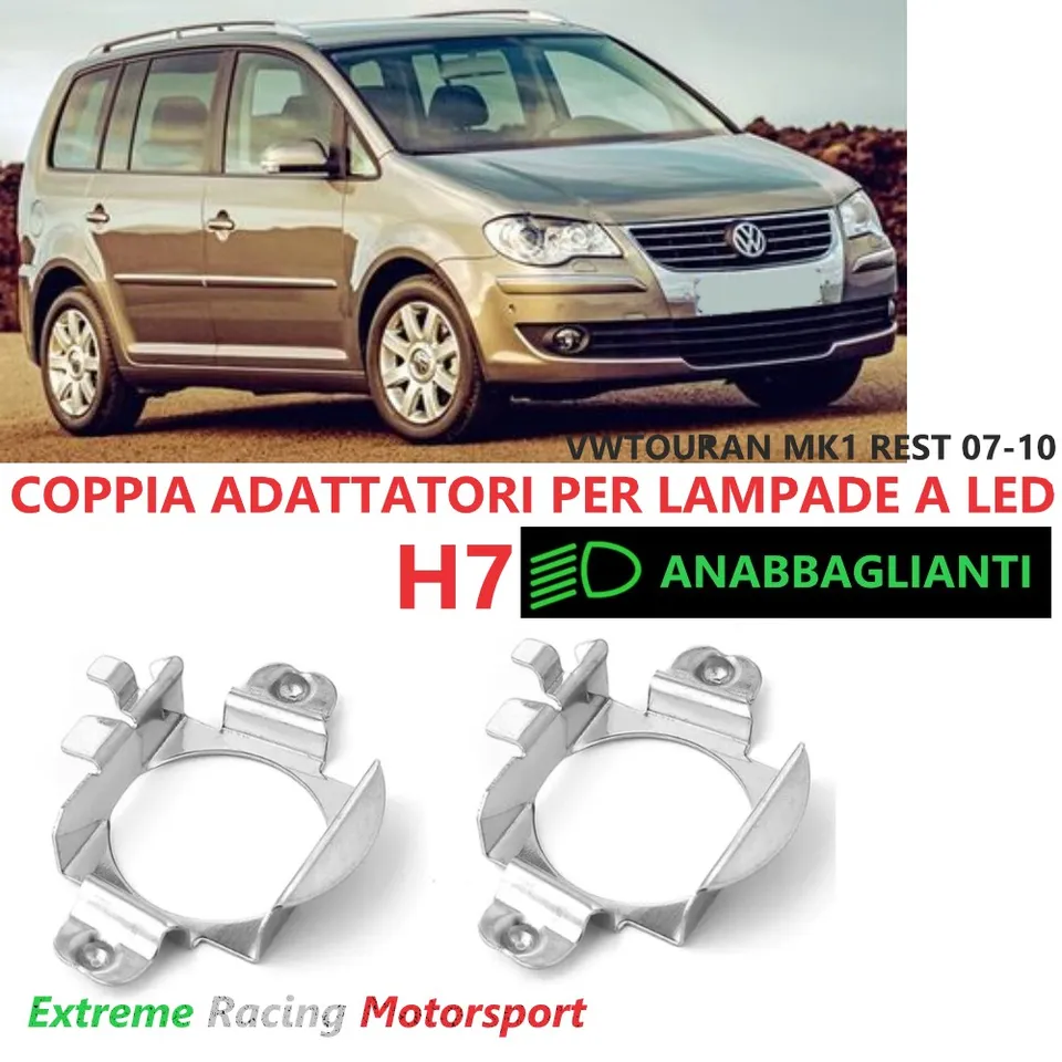 Xtreme Racing Accessori Illuminazione LED Adattatori Portalampade ERM004 VW Touran Mk1 Restyling 07-10
