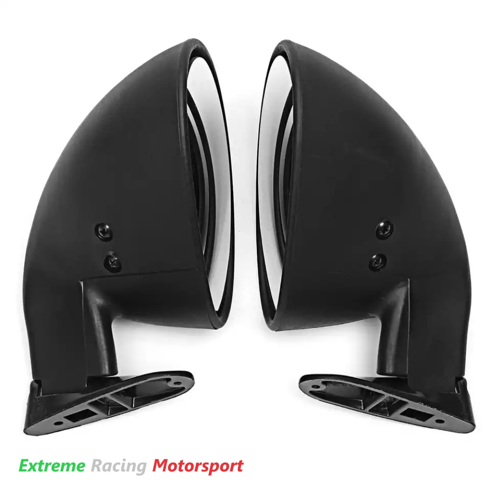 Xtreme Racing Decorazioni Auto e Adesivi Specchietti ERM Racing Universali Neri specchietti auto verniciabili