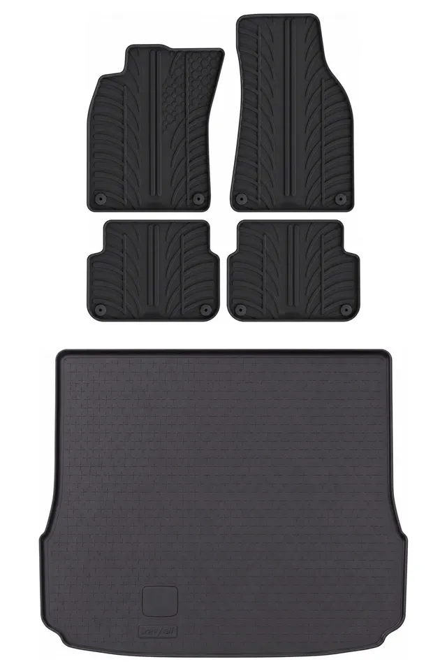 Travall Bundles Audi A6 Tappetino baule e tappetini auto 2004-2011 gomma