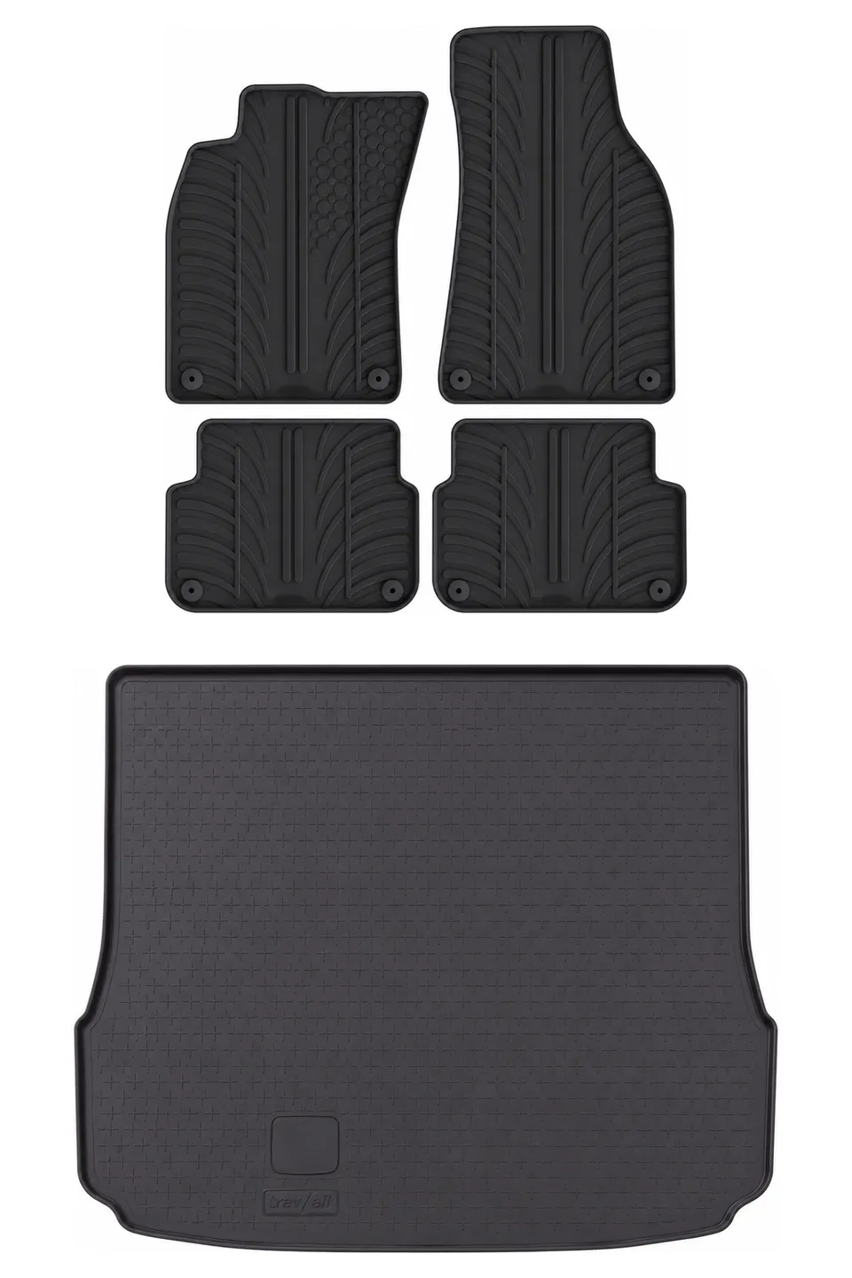 Travall Bundles Audi A6 Tappetino baule e tappetini auto 2004-2011 gomma