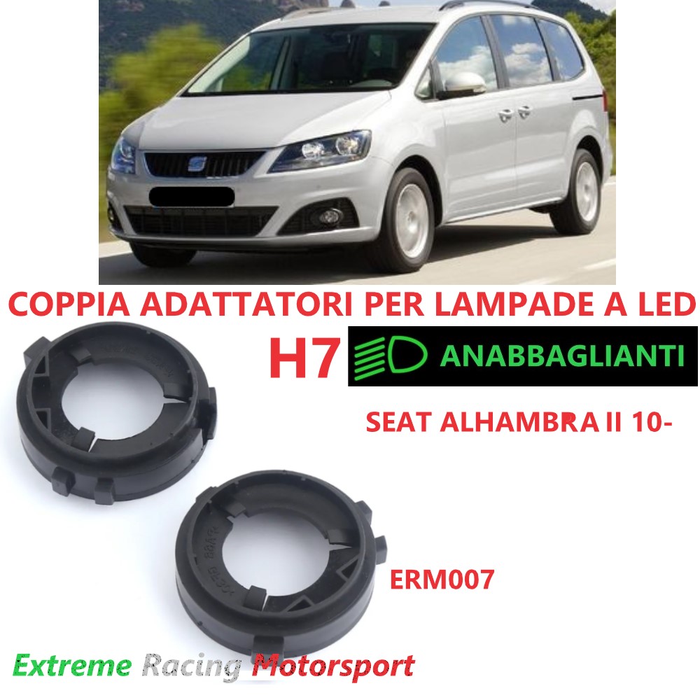 Xtreme Racing Accessori per Illuminazione LED ERM007 adattatori H7 Seat Alhambra II 10-