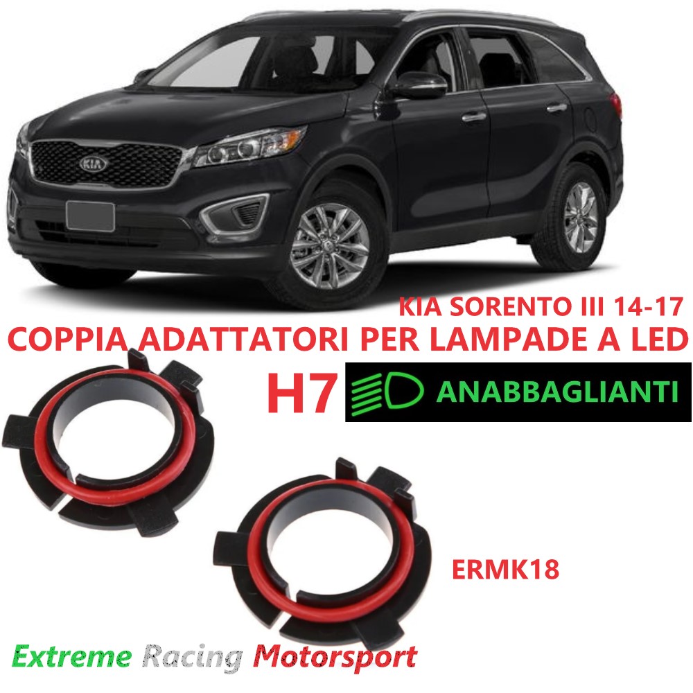 Xtreme Racing ERMK18 adattatori portalampada H7 Kia Sorento coppia Plug&Play