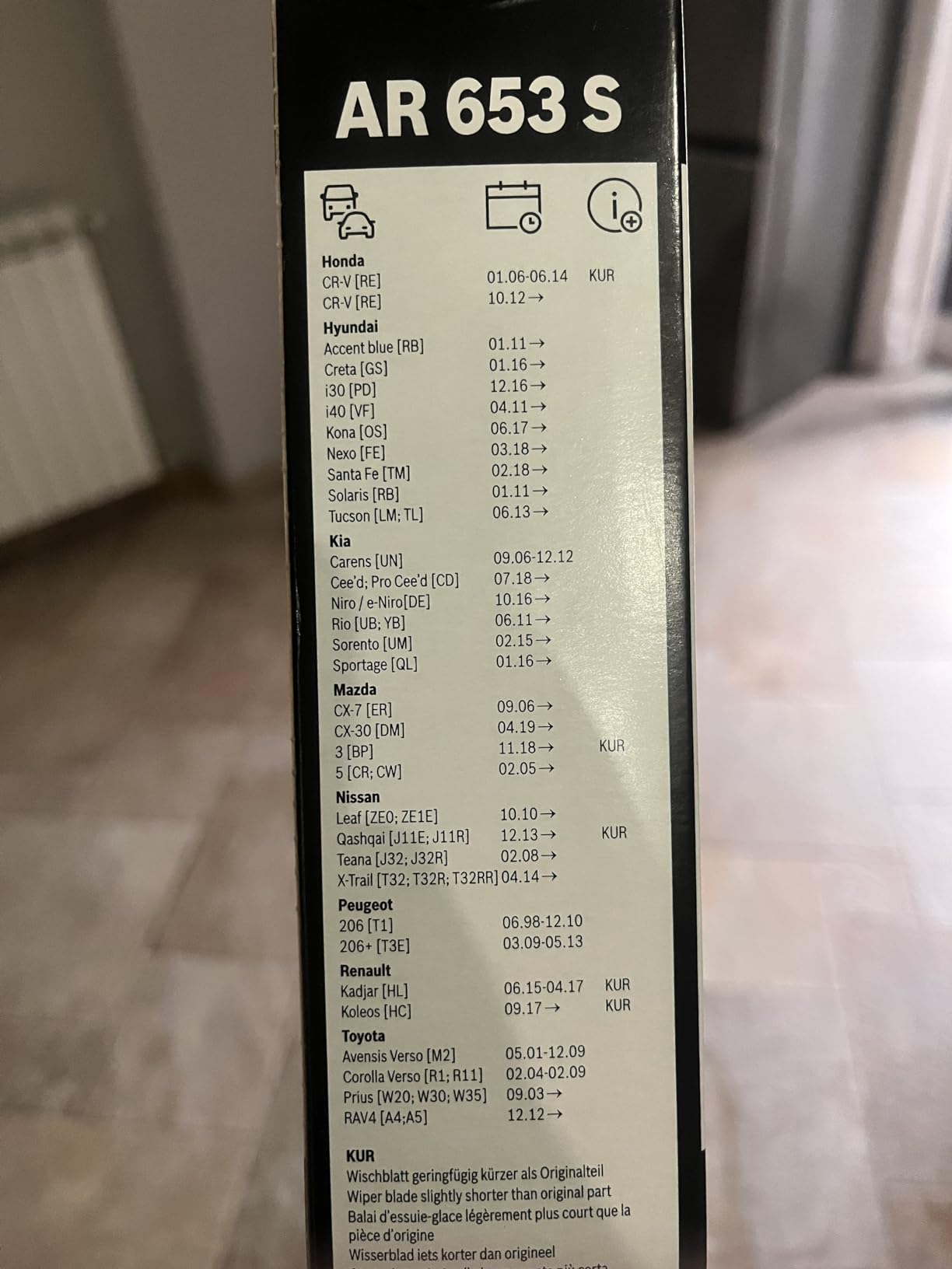 Bosch HCP Spazzole tergicristallo Aerotwin AR653S 650/400 mm anteriori