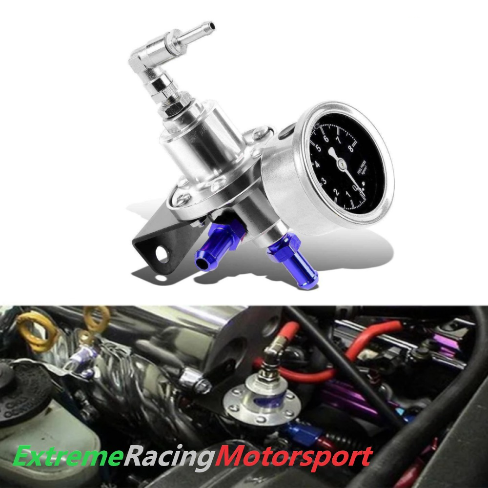Xtreme Racing Impianto Carburante Regolatore pressione benzina Silver 0-8 bar