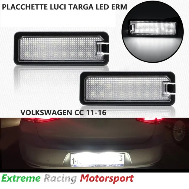 Xtreme Racing Accessori per Illuminazione LED Volkswagen CC 11-16 placchette luci targa bianche coppia