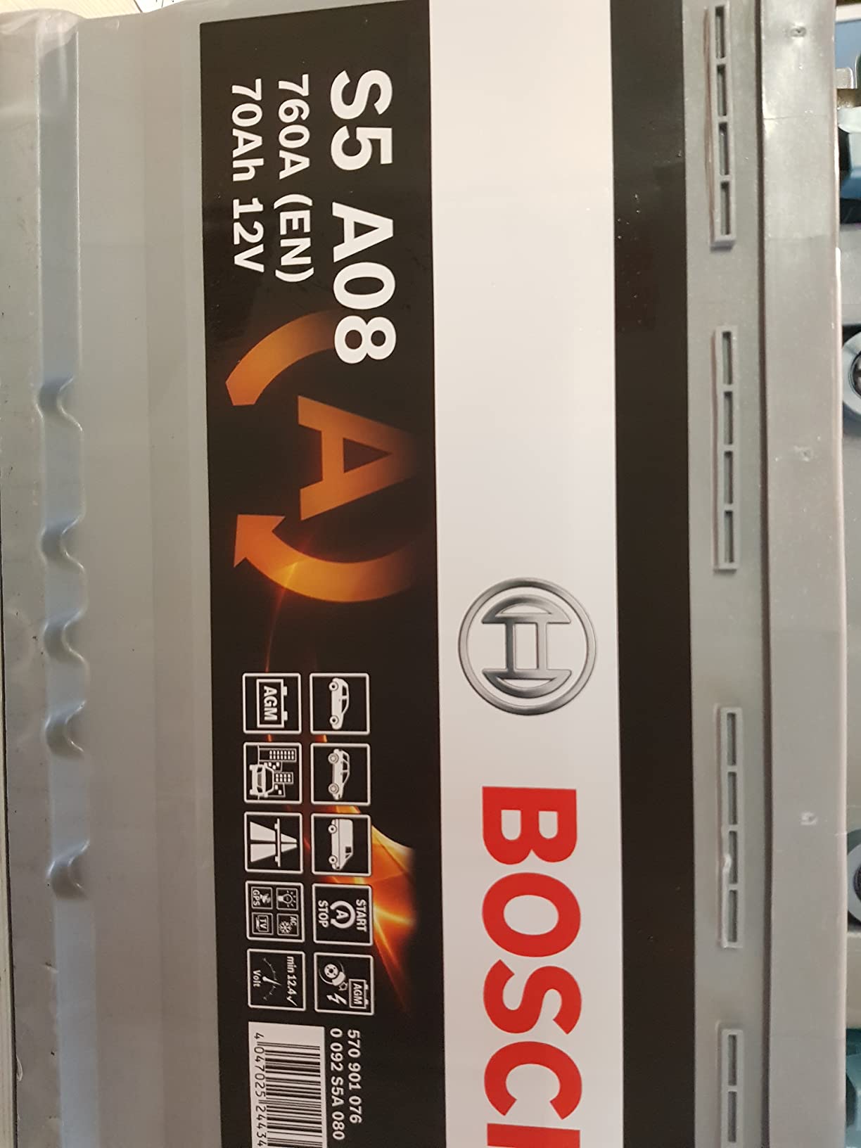 Bosch Batterie S5A08 batteria AGM 70 Ah 760 A Start&Stop
