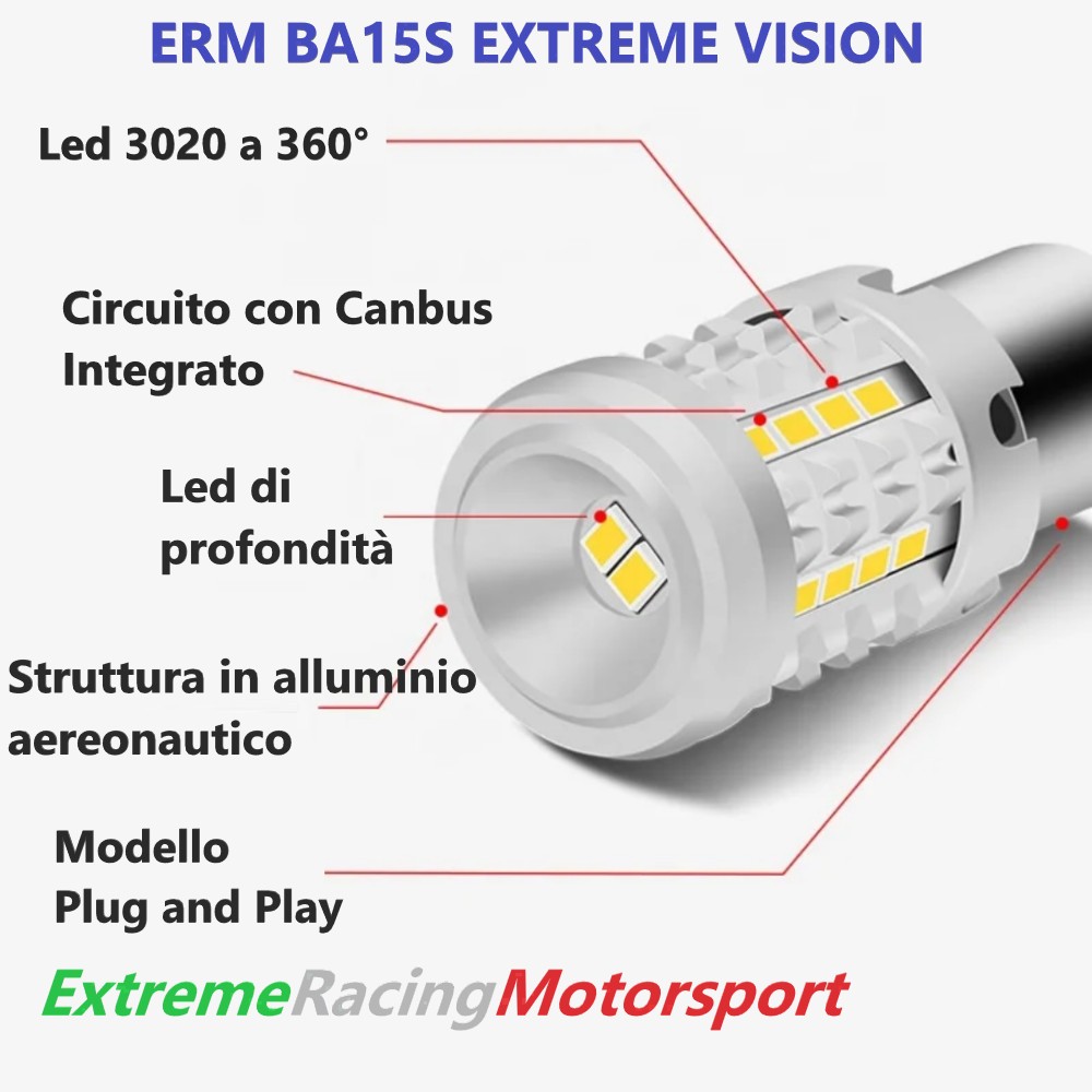 Xtreme Racing Lampadine LED BA15S P21W EXTREME retromarcia bianca
