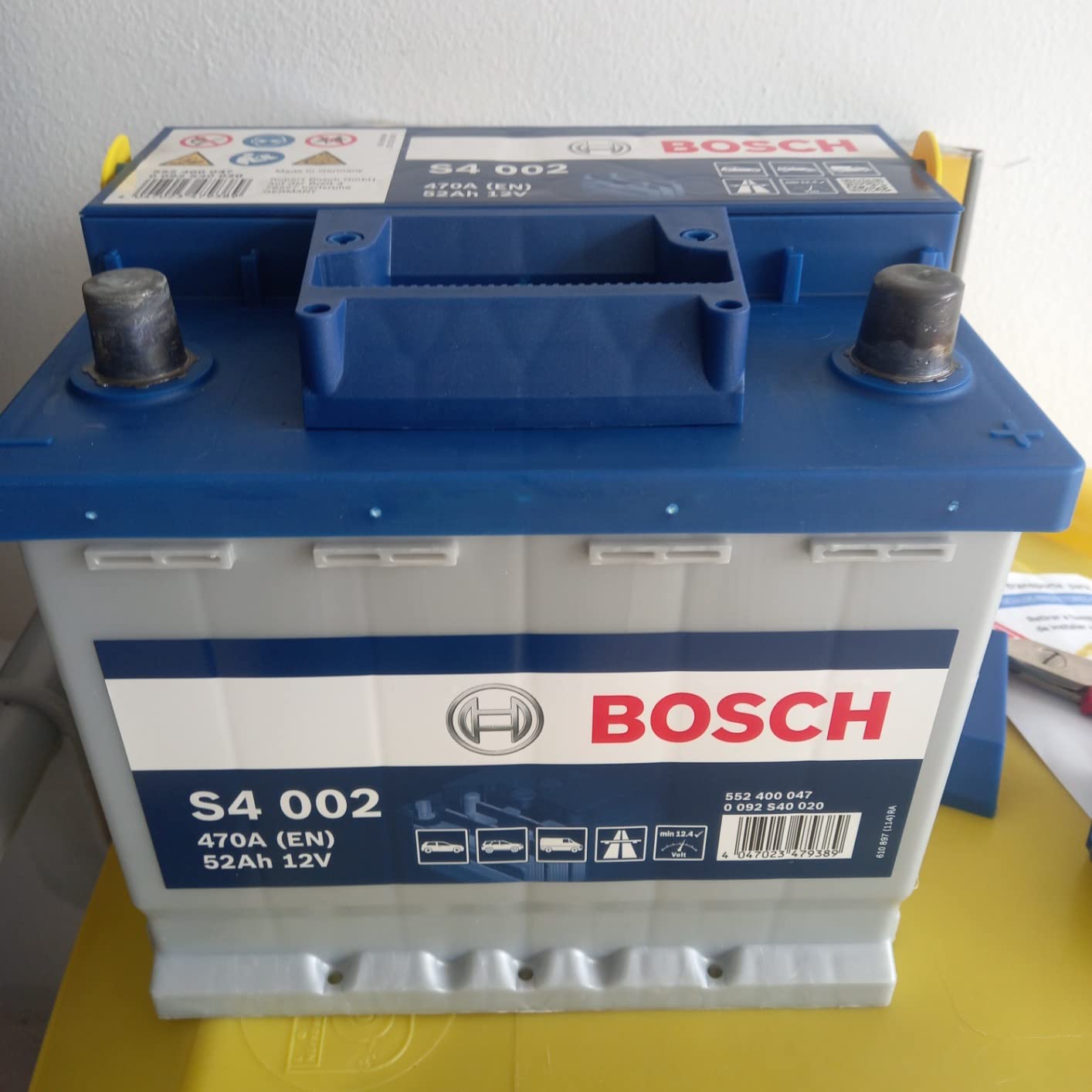 Bosch Batterie S4002 batteria avviamento 52 Ah 470 A 12 V polo positivo destra
