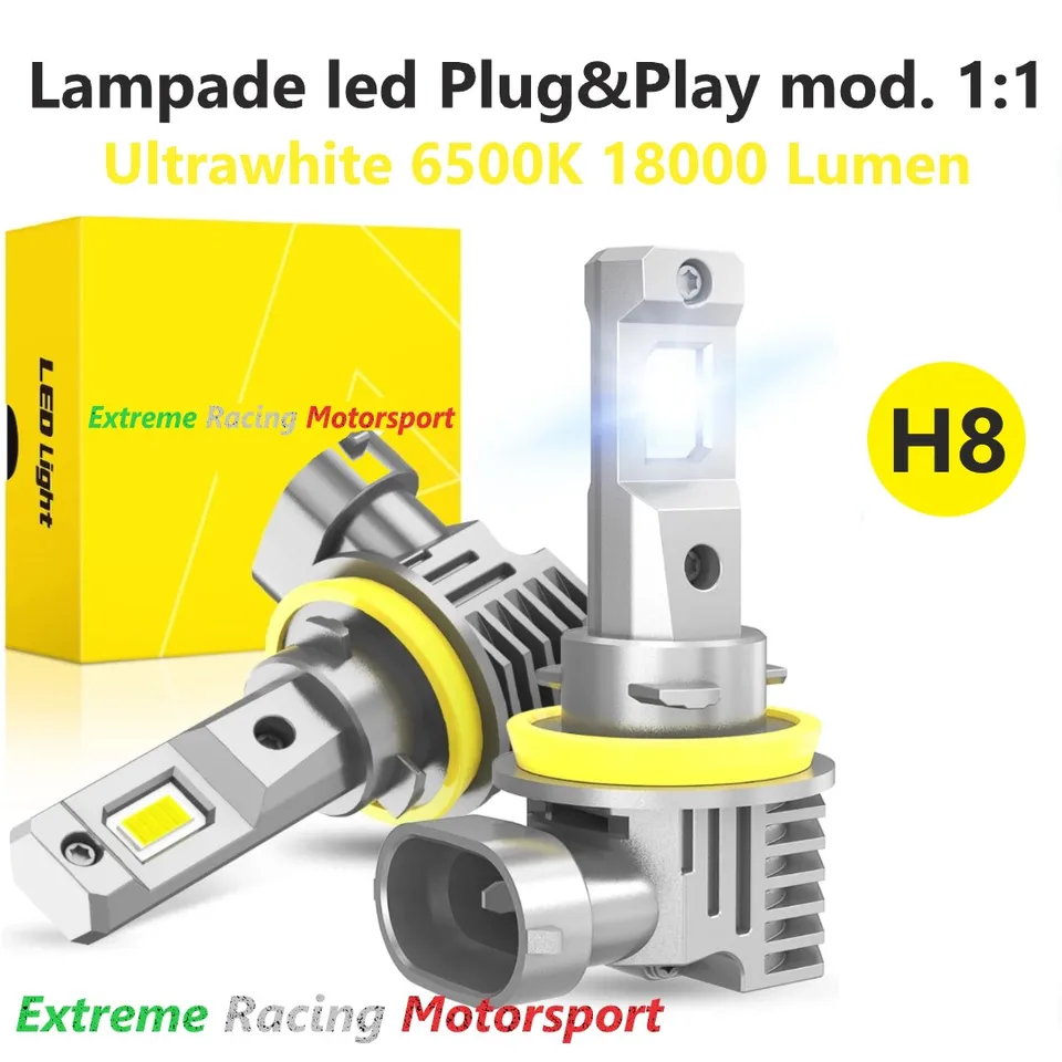 Xtreme Racing Lampadine LED ERM Xtreme H8 18K 7035 CPS LED 6500 K coppia