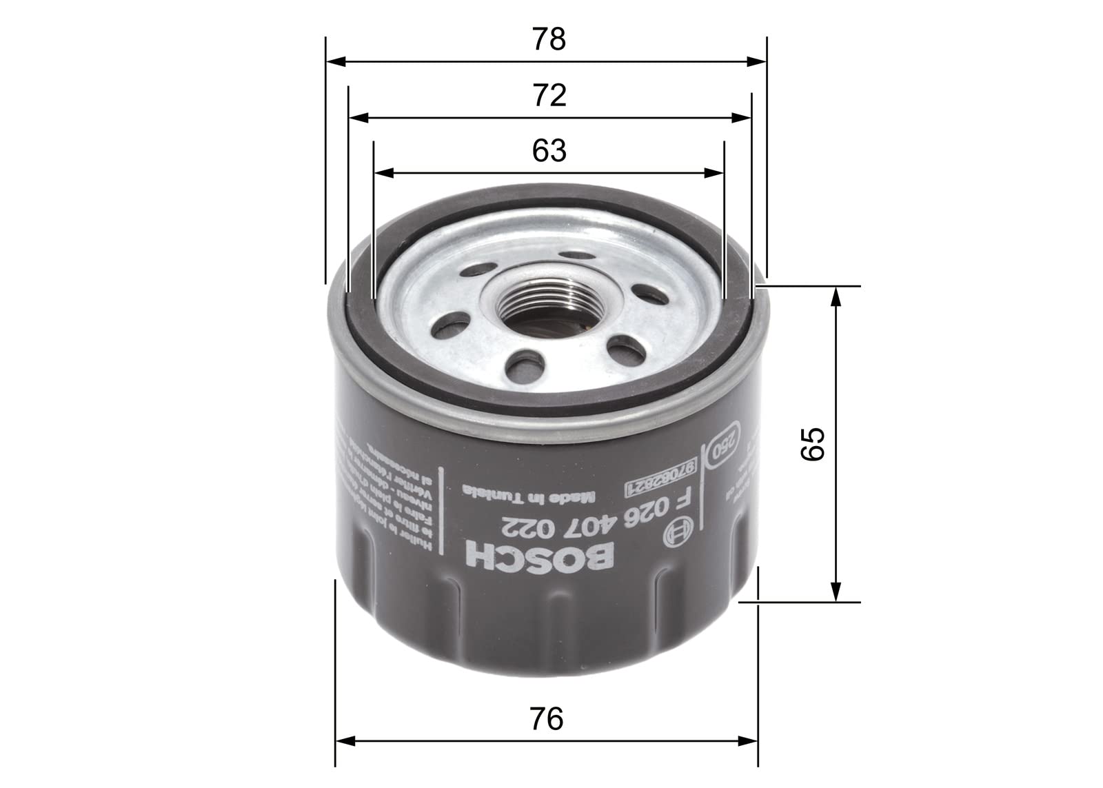Bosch HCP Filtri P7022 filtro olio motore M20 x 1,5