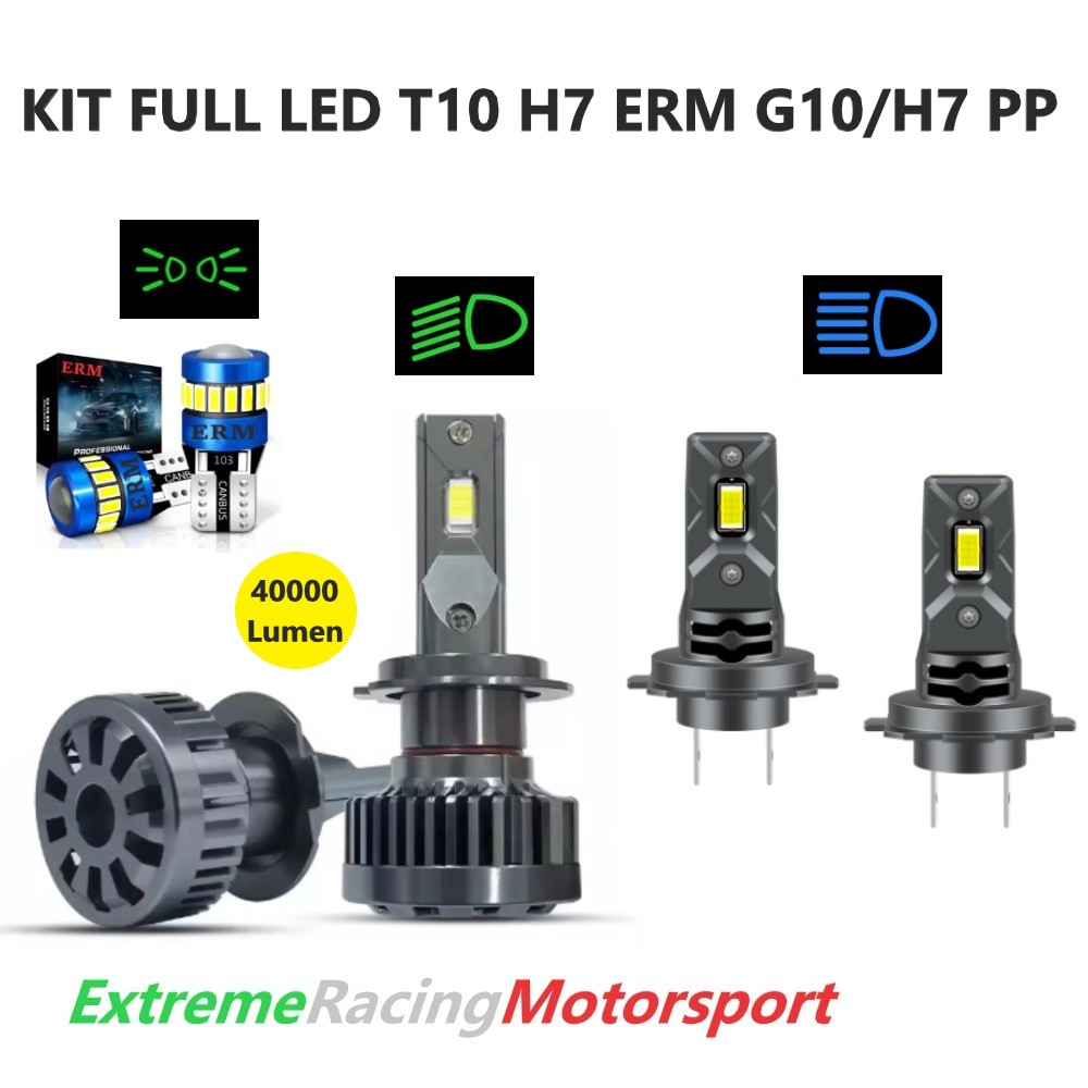 Xtreme Racing Kit Illuminazione LED FULL LED T10/H7 G10/H7 PP kit 12 V 6000 K