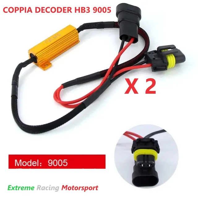 Xtreme Racing Accessori Illuminazione LED Decoder ERM HB3 9005 2 pezzi