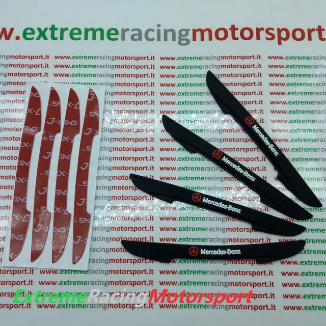 Xtreme Racing Decorazioni Auto e Adesivi Kit Protezione Sportelli MB antiurto gomma nera 4 pezzi