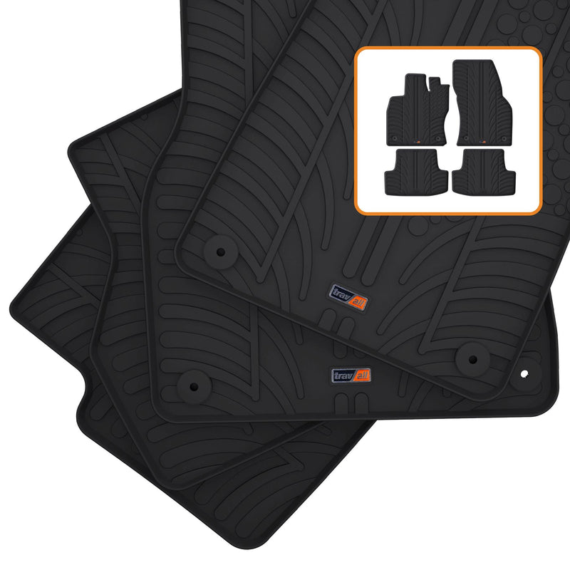 Travall Car Mats VW T-Roc Rubber tappetini 2017-2025 in gomma