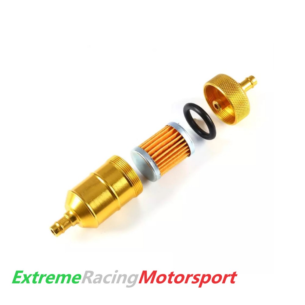 Xtreme Racing Filtri Olio e Carburante filtro carburante in alluminio oro 6 mm bassa pressione