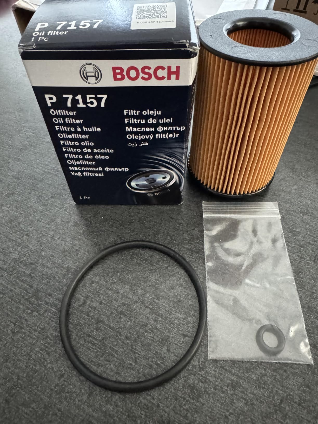 Bosch HCP Filtri F026407157 filtro olio elemento filtrante