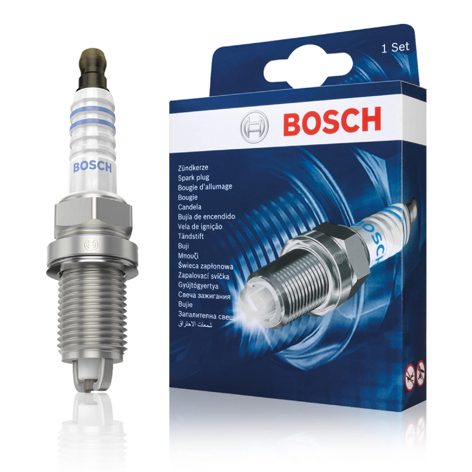 Bosch Candele di accensione FR7LDC +7 candele nichel confezione 4