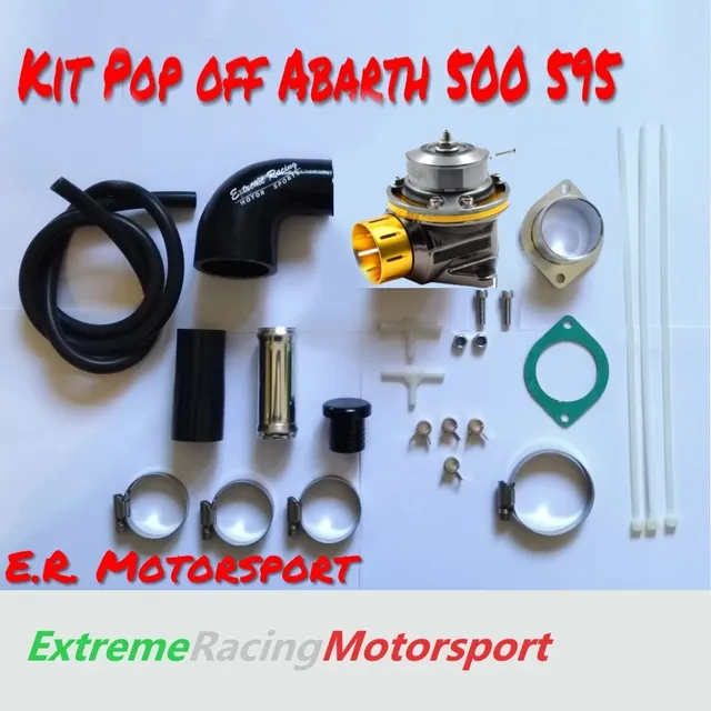 Xtreme Racing Impianto Carburante Kit Valvola Pop Off ERM FV Abarth 500 Gold Black