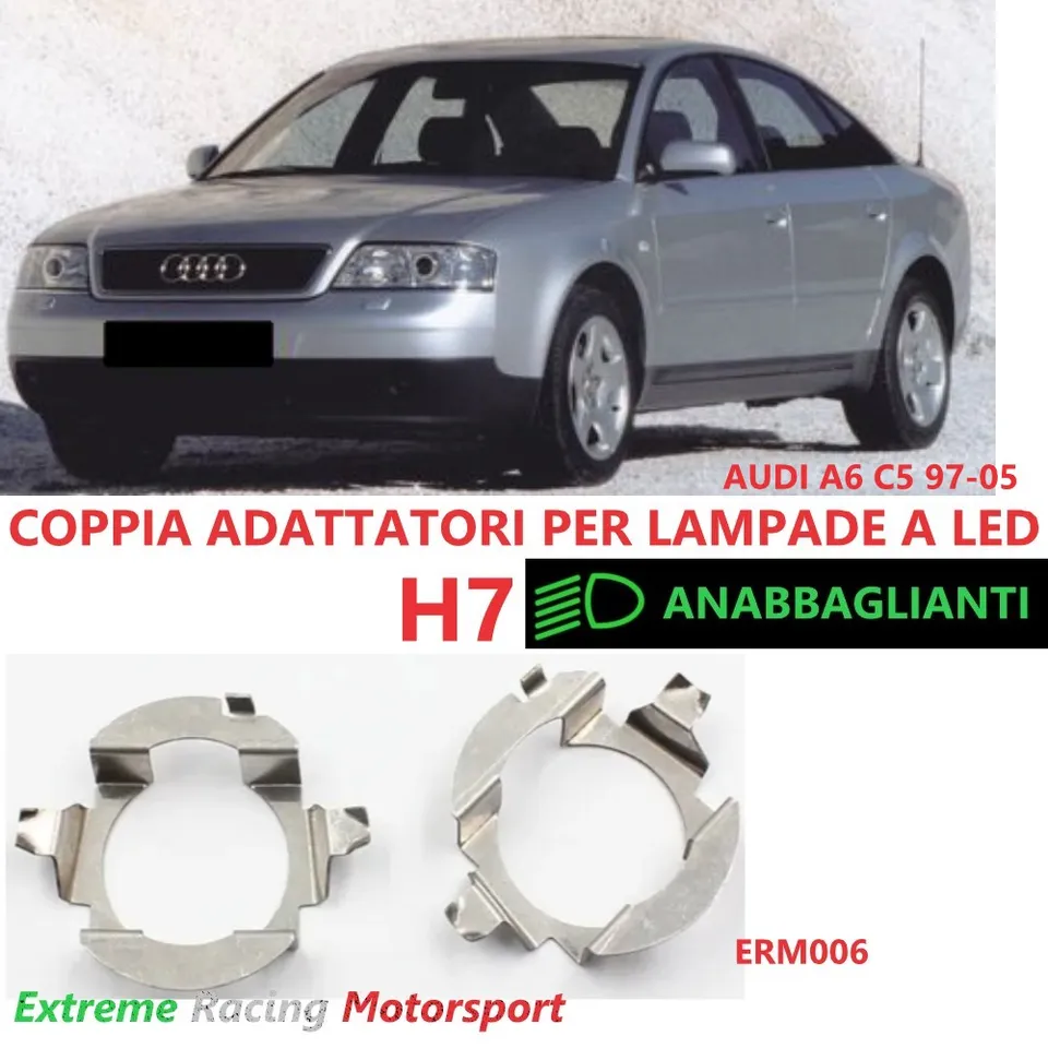 Xtreme Racing Accessori Illuminazione LED ERM006 adattatori H7 LED Audi A6 C5 coppia