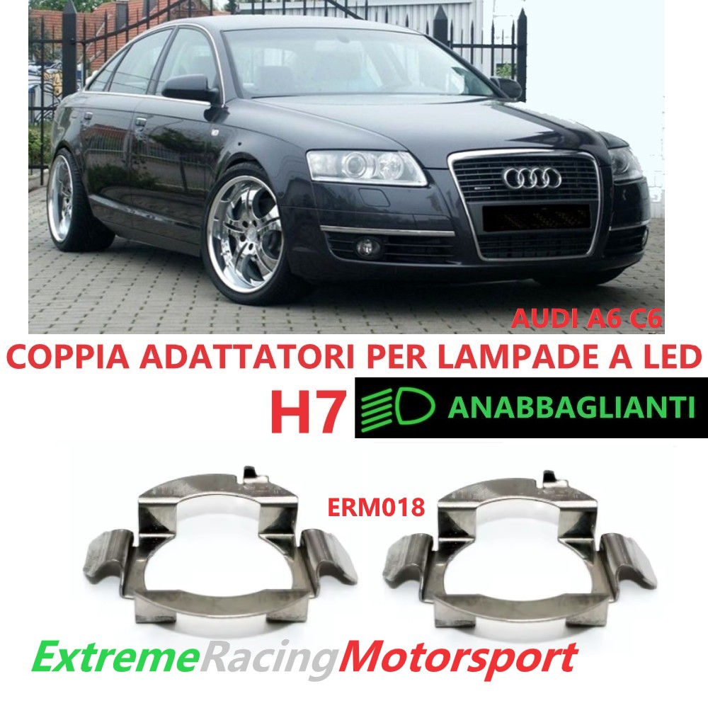 Xtreme Racing Accessori per Illuminazione LED ERM018 adattatori H7 Audi A6 C6 coppia