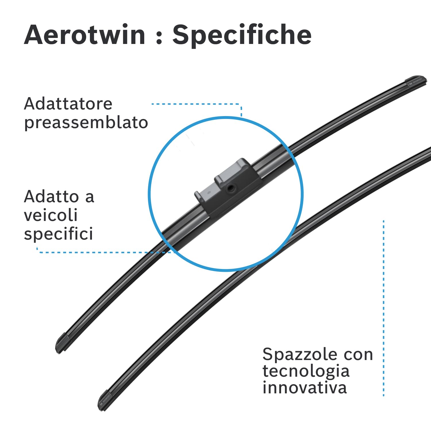 Bosch HCP Spazzole tergicristallo Aerotwin A950S 2 pezzi 700 mm