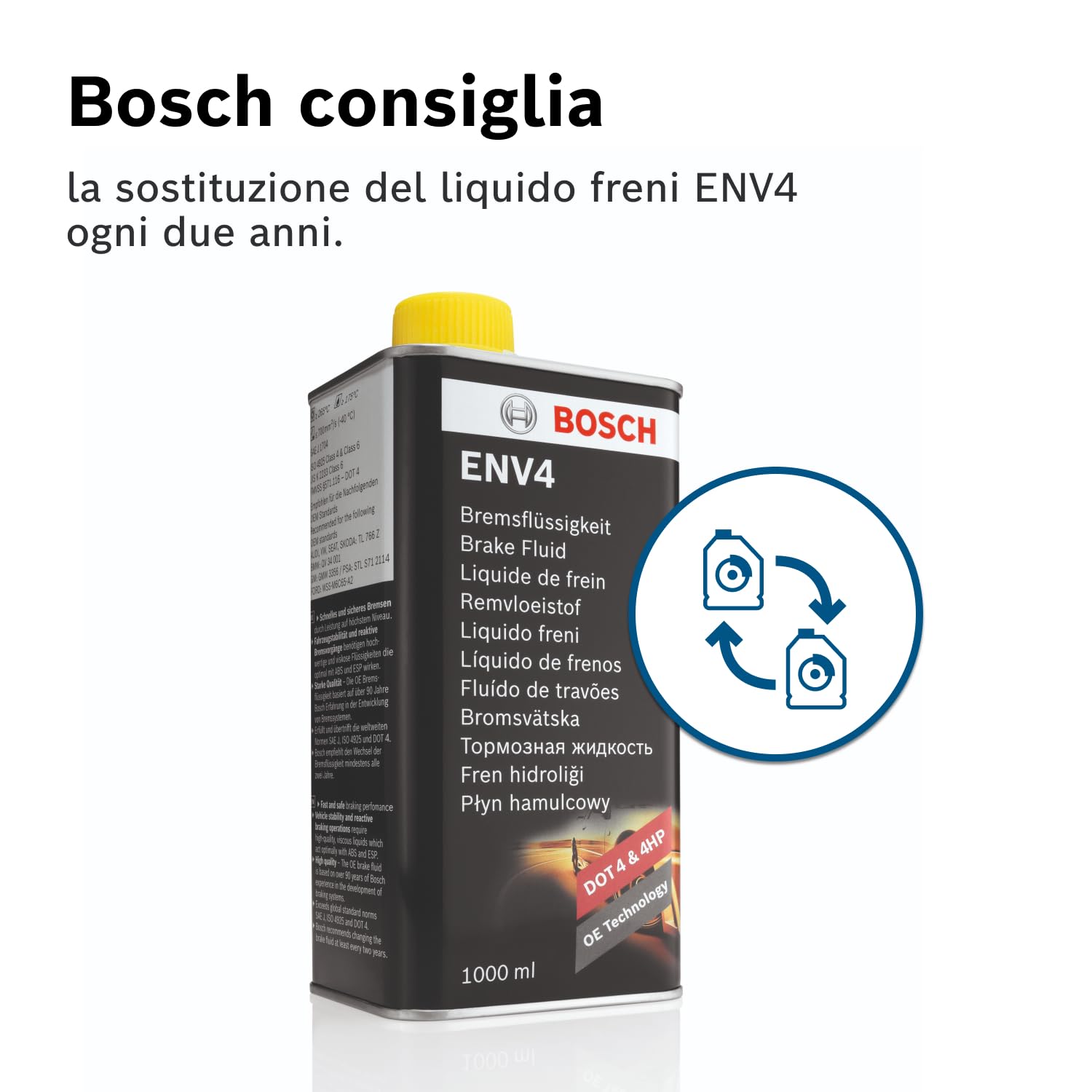 Bosch HCP Sistema frenante ENV4 liquido freni 1 L DOT 3 4 e 4 HP/LV