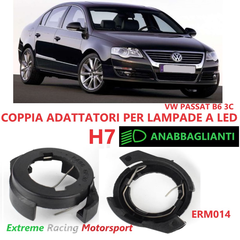 Xtreme Racing Accessori per Illuminazione LED ERM014 adattatori H7 Volkswagen Passat B6 3C 05-10