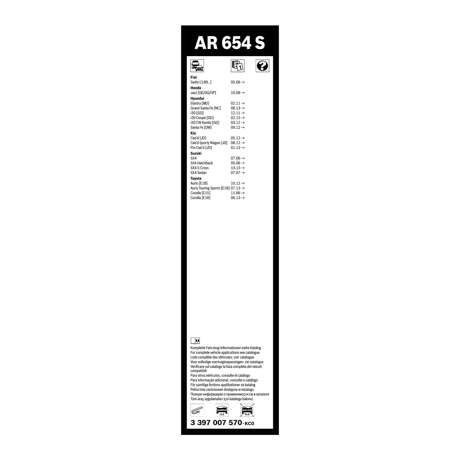 Bosch Spazzole tergicristallo Aerotwin 650/340 mm anteriori 2 pezzi spoiler standard
