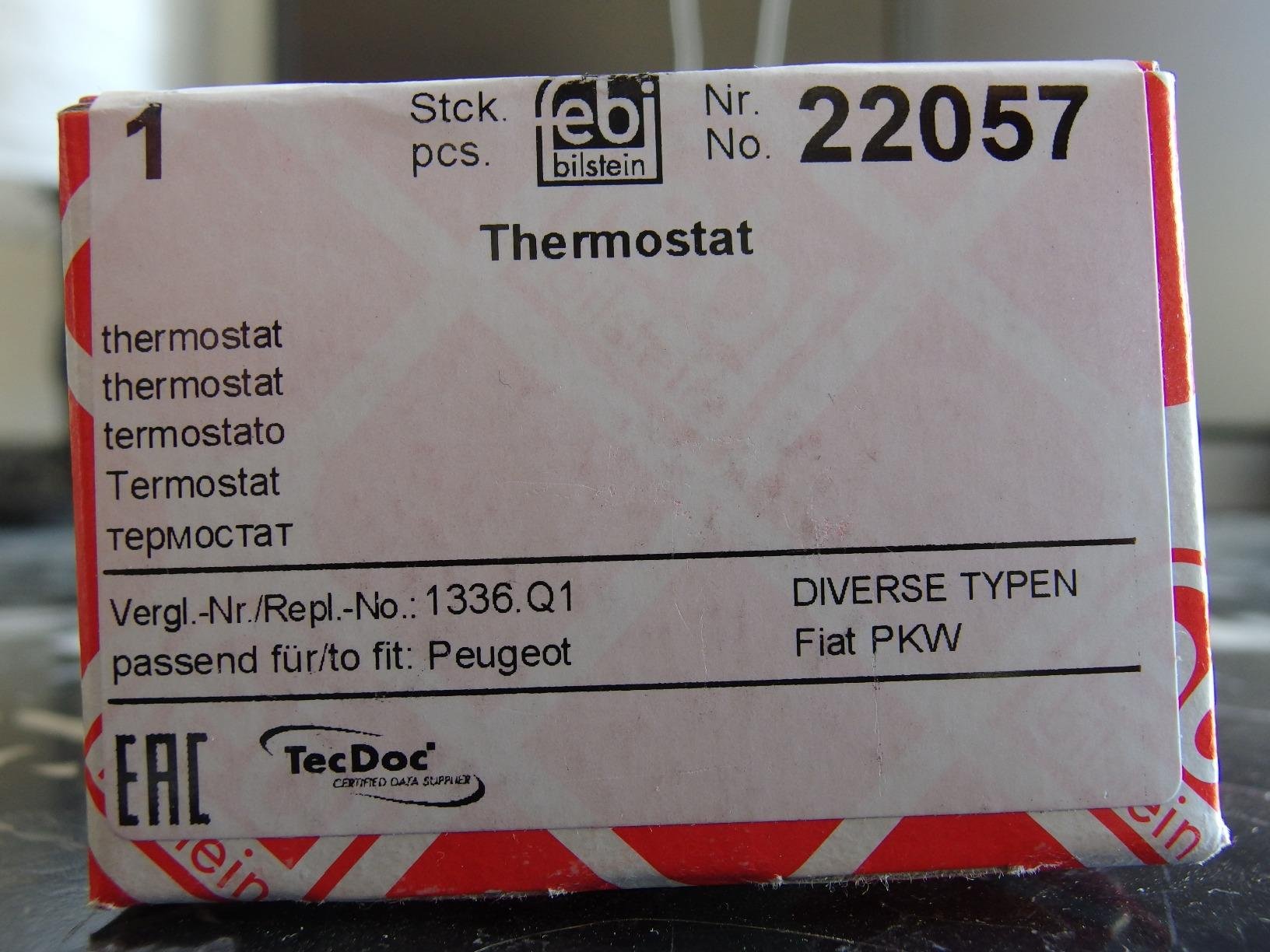 Bilstein Raffreddamento del motore 22057 termostato con guarnizione