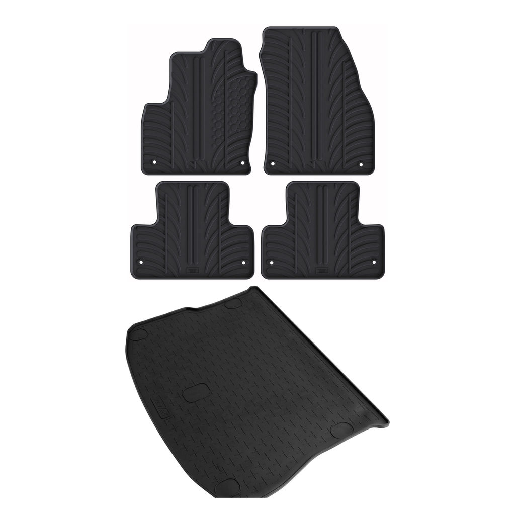 Travall Bundles Land Rover Range Rover Evoque tappetini e vasca baule gomma 2011-2019