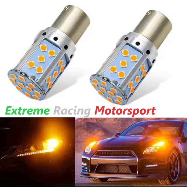 Xtreme Racing Lampadine LED BAU15S PY21W 35 LED arancioni 2 pezzi