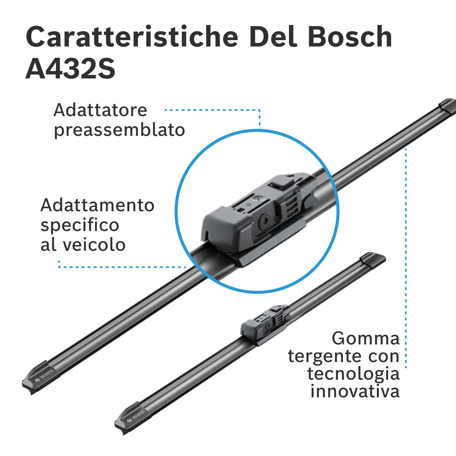 Bosch HCP Spazzole tergicristallo Aerotwin A 432 S anteriori 650/380 mm
