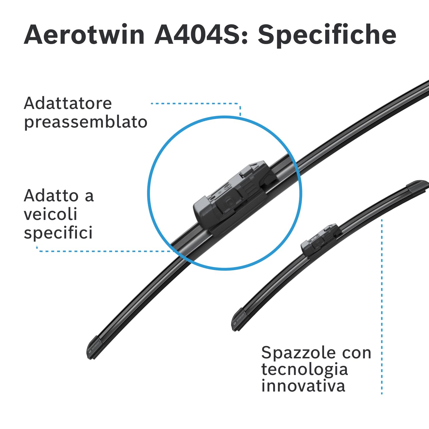 Bosch HCP Spazzole tergicristallo Aerotwin A404S tergicristalli 2 pezzi aerodinamici