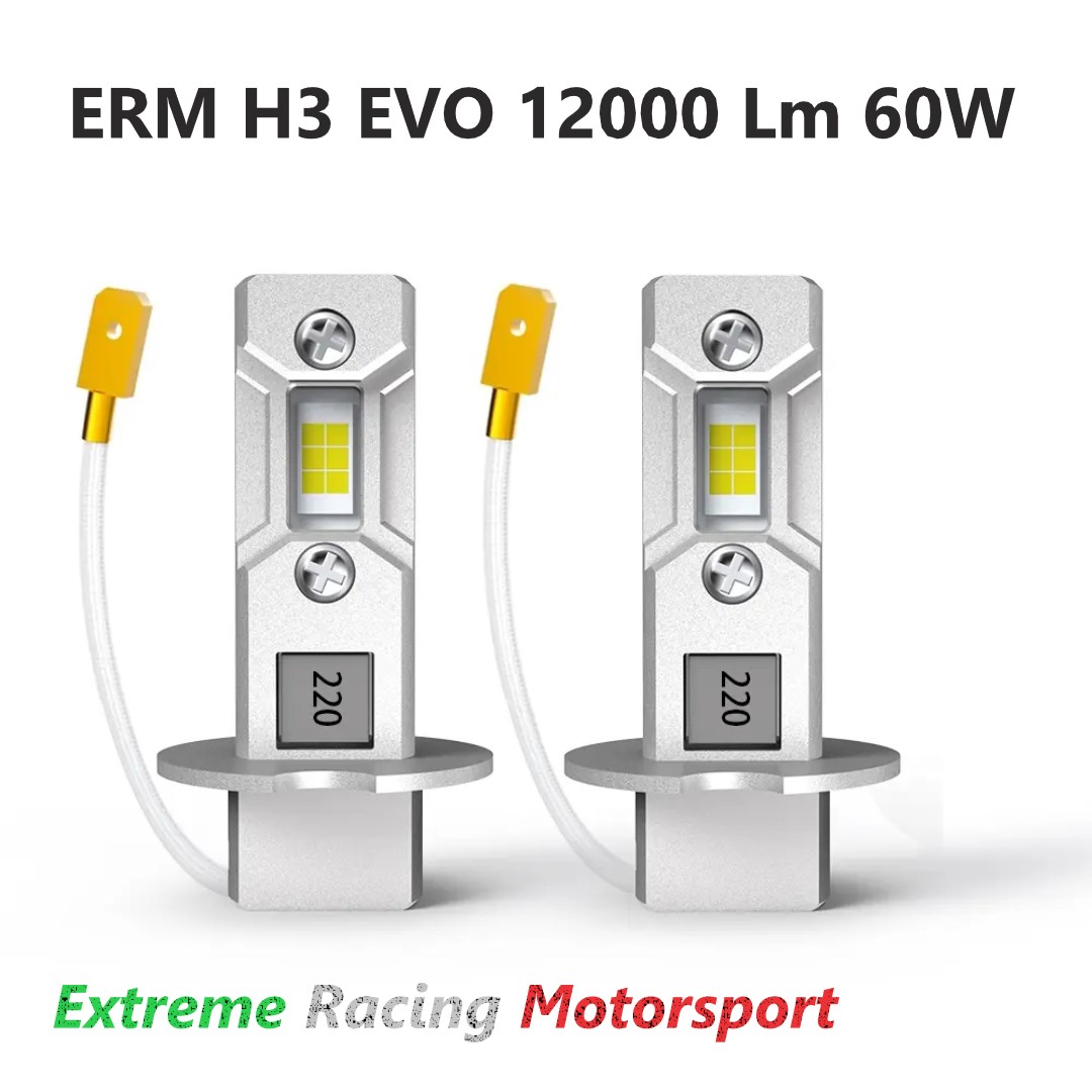 Xtreme Racing Lampadine LED ERM EVO CPS 3570 H3 bianche 6000K coppia