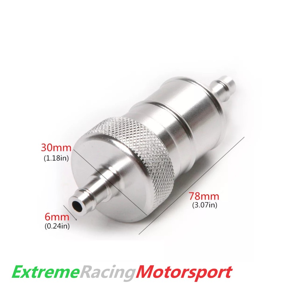 Xtreme Racing Filtri Olio e Carburante Filtro carburante cromato 6 mm