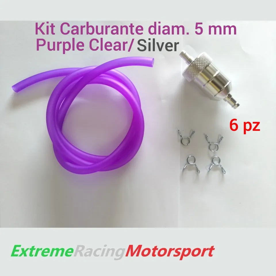 Xtreme Racing Impianto Carburante e Regolatori di Pressione tubo silicone 5×7 mm kit 6 pezzi
