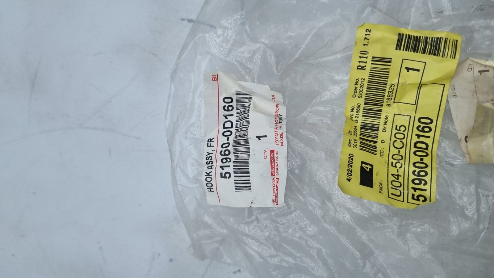 Pomili Altro auto Gancio traino Toyota Yaris 51960-0D160 anteriore